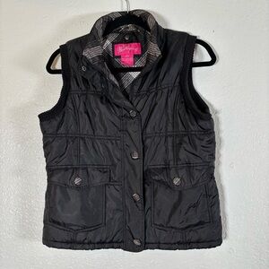 Weatherproof Girls Black Sleeveless Puffer Vest Size M 10/12